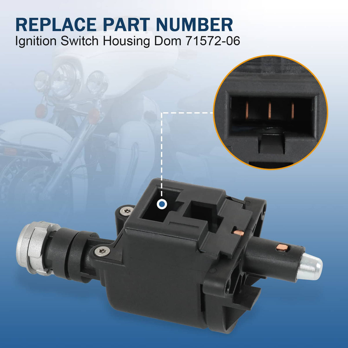 Solidspare For 2006-2013 Harley Cruiser Ignition Switch Housing Street Electra Road Glide