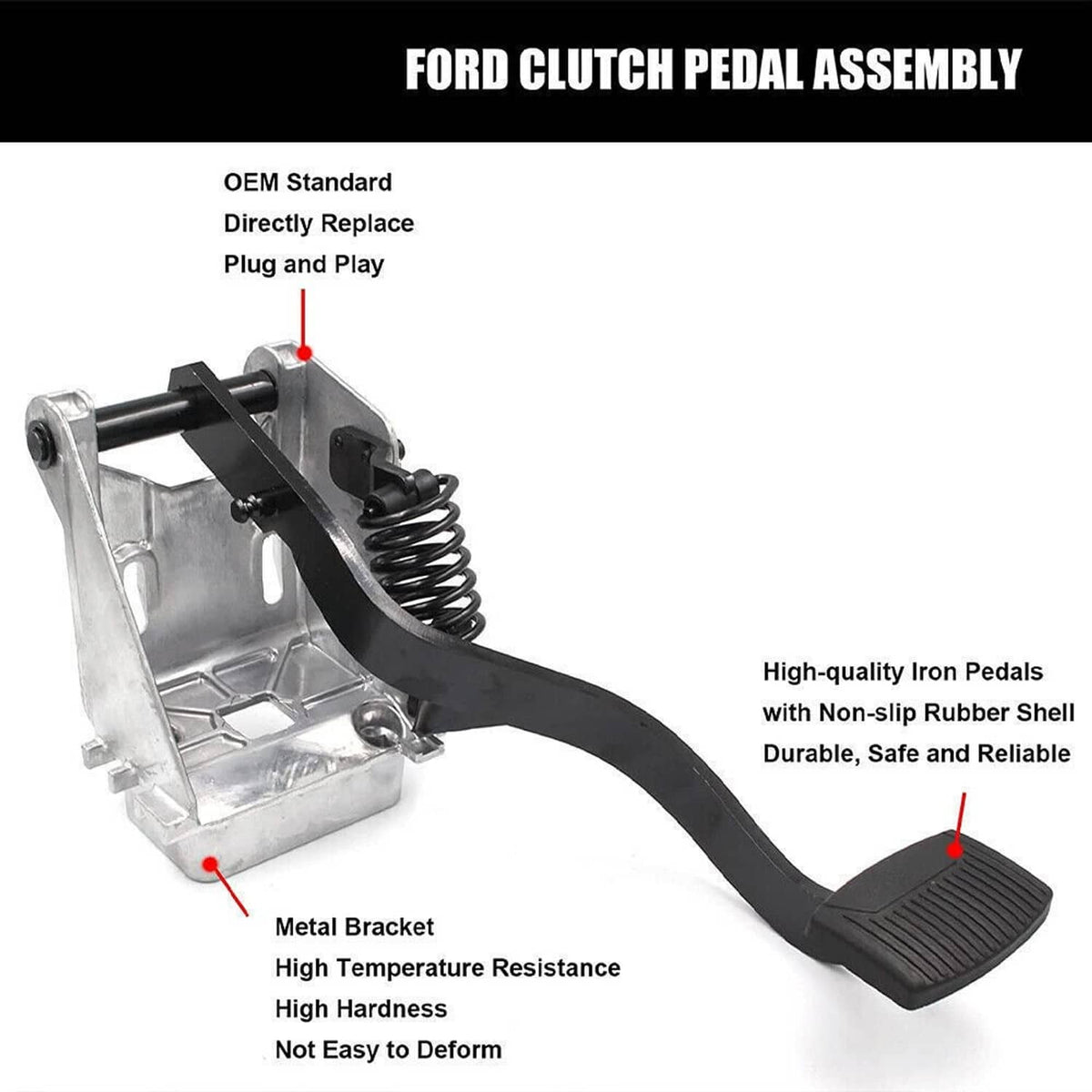 Solidspare Clutch Pedal Assembly w/ Bracket For 99-2003 Ford Super Duty F250 F350 F450 F550
