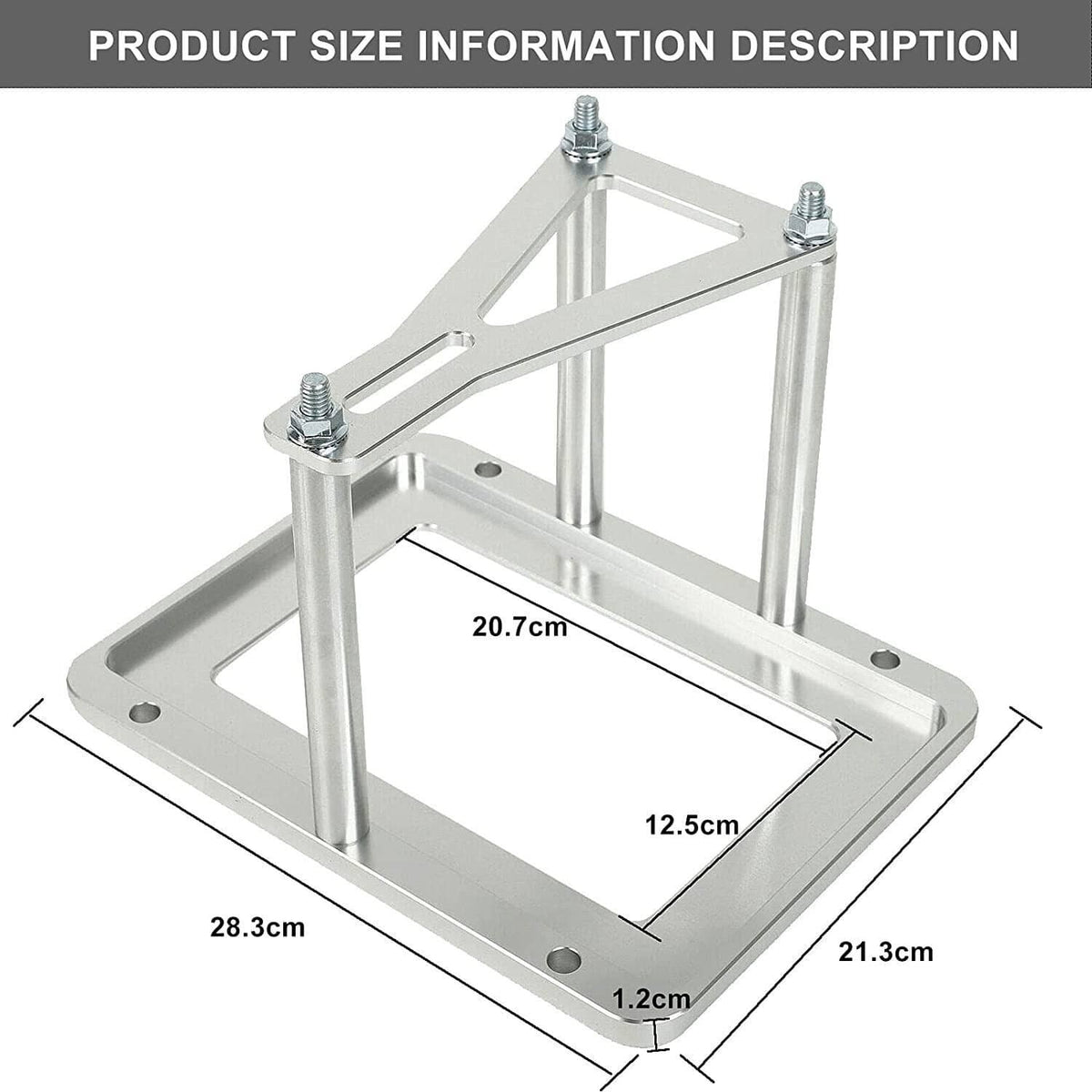 Solidspare Billet Battery Tray Hold Down Trunk Relocation Box Aluminum Racing Mount 551181