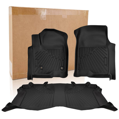 Solidspare Floor Mats All Weather For Chevrolet Silverado 2500HD/3500HD Crew Cab 2020-2024
