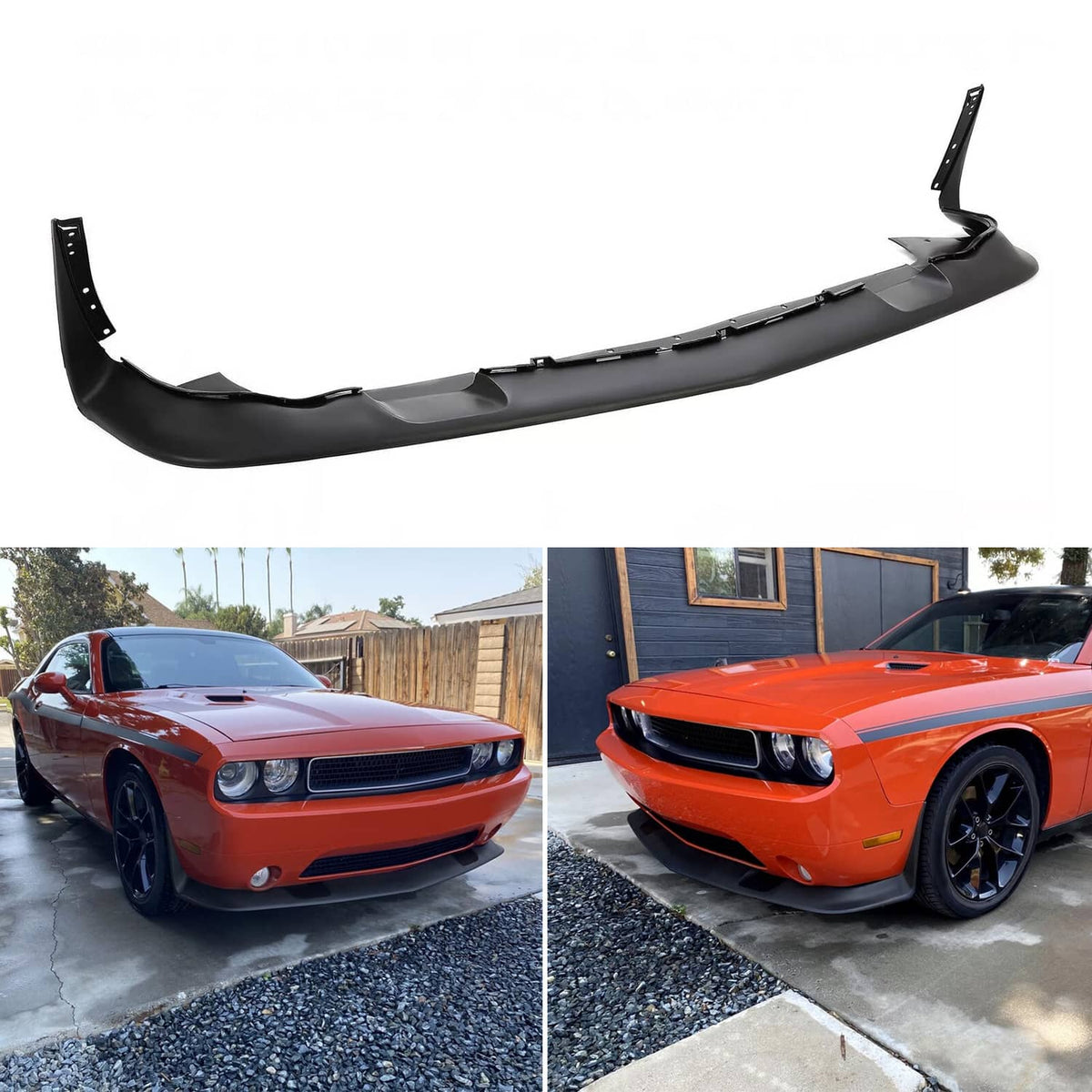 Solid Spare For Dodge Challenger 2008-2014 SRT Style Front Bumper Chin Spoiler Splitter Lip