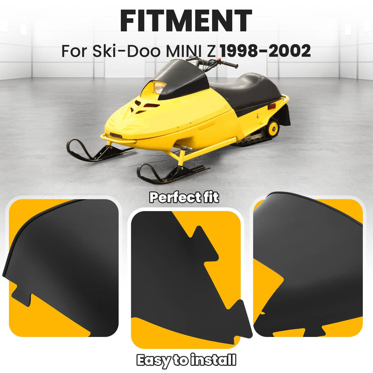 Solidspare Plastic Snowmobile Windshield Designed for kid For Ski-Doo MINI Z Kids 98-02