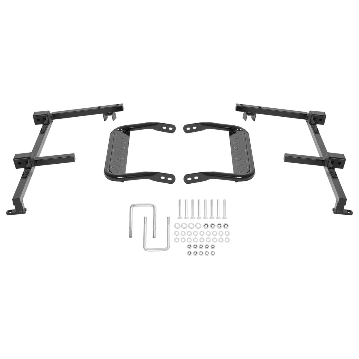 Solidspare 2PCS Black Nerf Bars / Running Boards for EZGO RXV 2008+ Gas/Electric Golf Cart