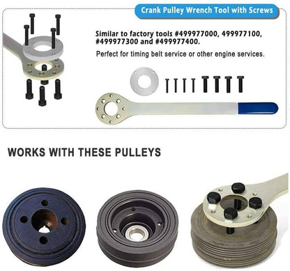 Solid Spare Intake/Exhaust Cam Sprocket Crank Pulley Gear Lock Tool Screw Kit For Subaru STD