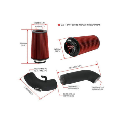 Solidspare Cold Air Intake Pipe System Kit For 12-16 BMW F30 228i 320i 328i 420i 428i 2.0T