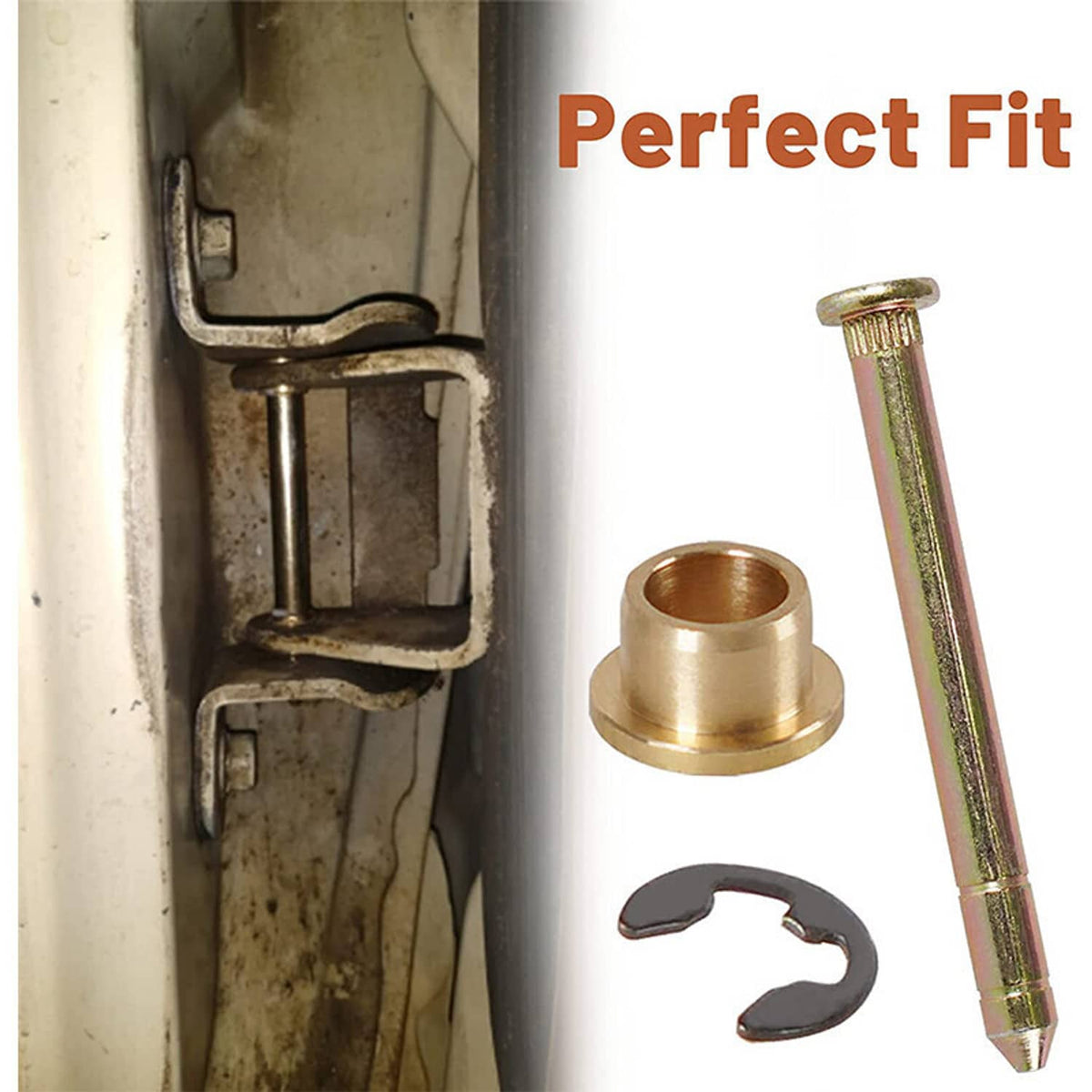 Solidspare Door Hinge Pins Pin Bushing Kit For Ford Bronco F150 F250 F350 2-Door F Series