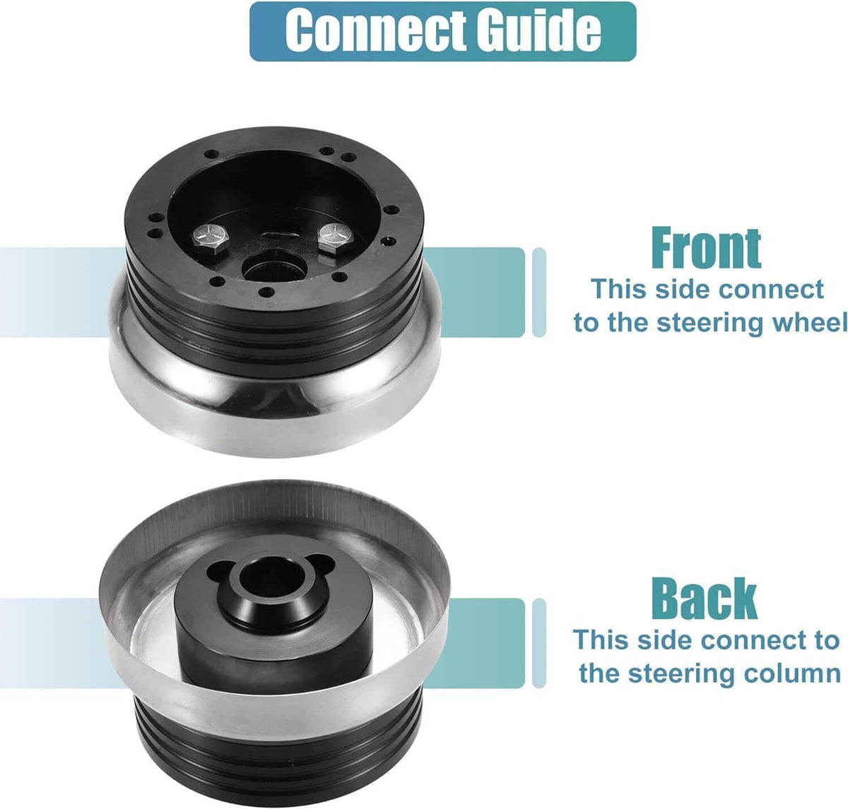 Solidspare 5 & 6 Hole Steering Wheel Polished Hub Adapter For Chevy Flaming River Ididit GM