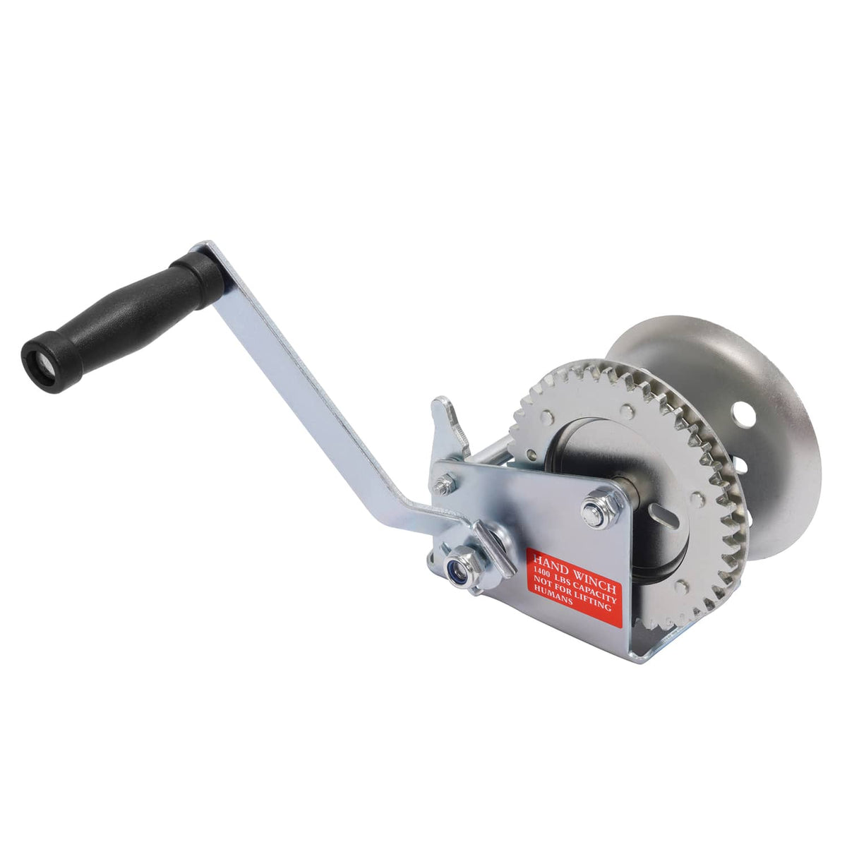 Solidspare 1400LBs Steel Horizontal Hand Pulling Ratchet Winch Galvanized For Boat Trailer