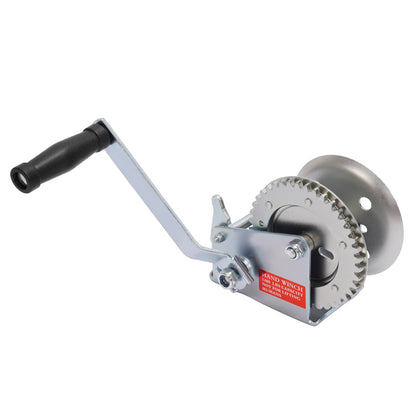 Solidspare 1400LBs Steel Horizontal Hand Pulling Ratchet Winch Galvanized For Boat Trailer