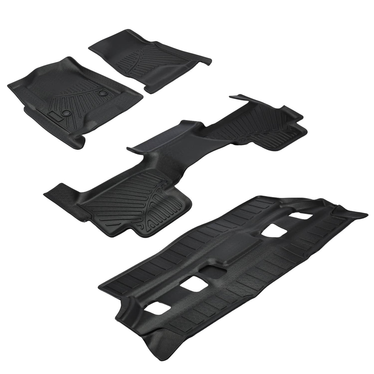 Solidspare All Weather 4Pcs/Set Floor Mats Liner For 2015-2020 Chevrolet Tahoe / GMC Yukon