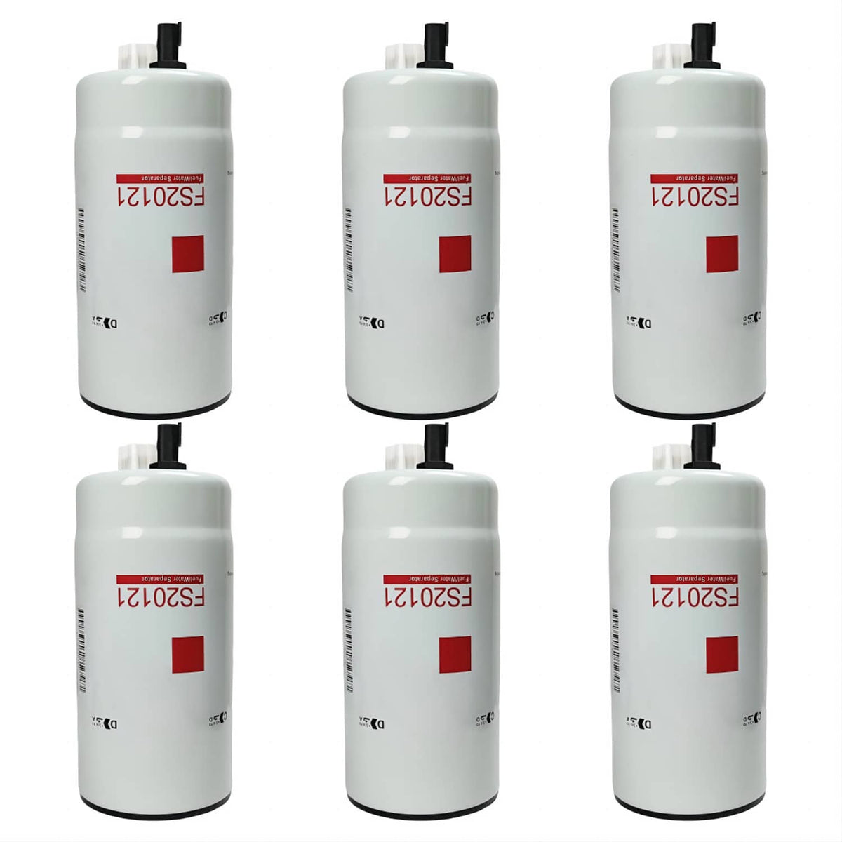 Solid Spare 6 Pcs Fuel Water Separator Filter Fits for Cummins L9 B6.7 FS20121