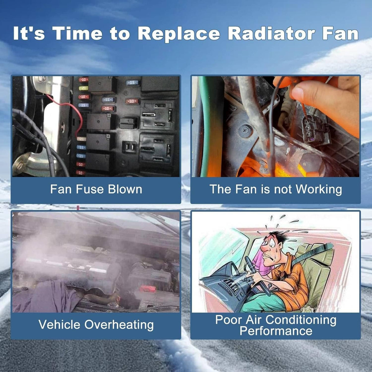 Solidspare Radiator Cooling Fan Assembly 2205000193 For 2000-2006 MERCEDES-BENZ S430 S500