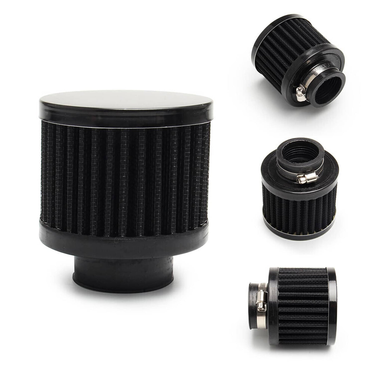 Solidspare 10AN Oil Catch Can Reservoir Tank 2 Port Dual Breather Filter Baffled +10FT Hose