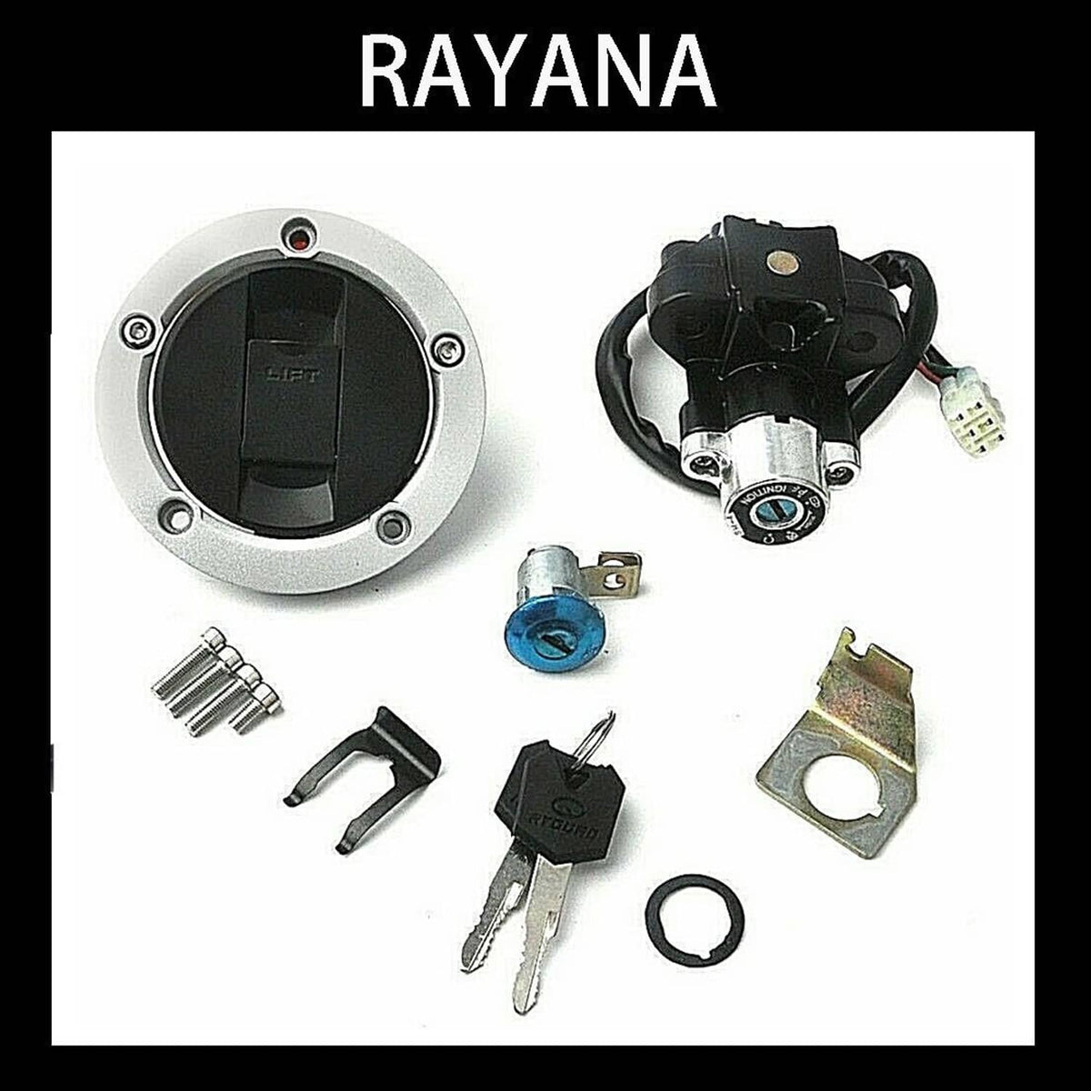 Solidspare Fit For Suzuki GSXR600 750 1000 SV650 Ignition Switch Fuel Gas Tank Cap Lock Key
