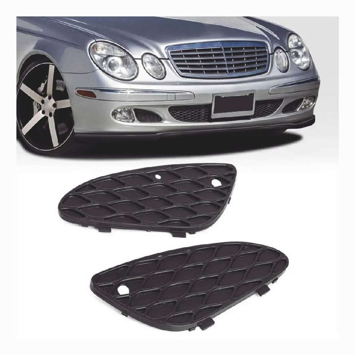 Solid Spare Pair Front Bumper Lower Cover Grille Left& Right for Mercedes W211 E-class E320