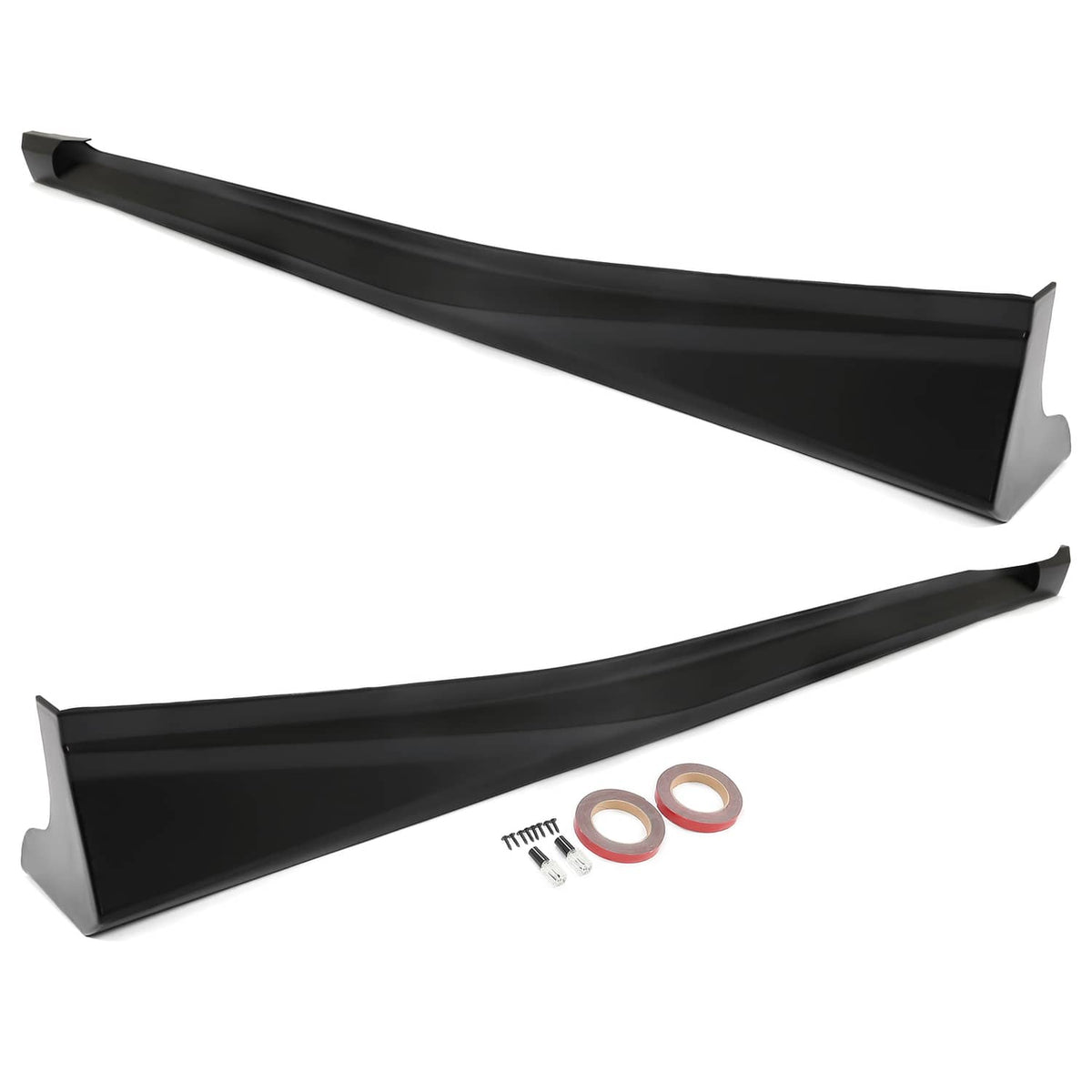 Solid Spare Black Add On Side Skirt Extensions For Honda Accord 2018-2022 JDM 4DR