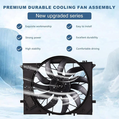 Solidspare Radiator Cooling Fan Assembly 2205000193 For 2000-2006 MERCEDES-BENZ S430 S500