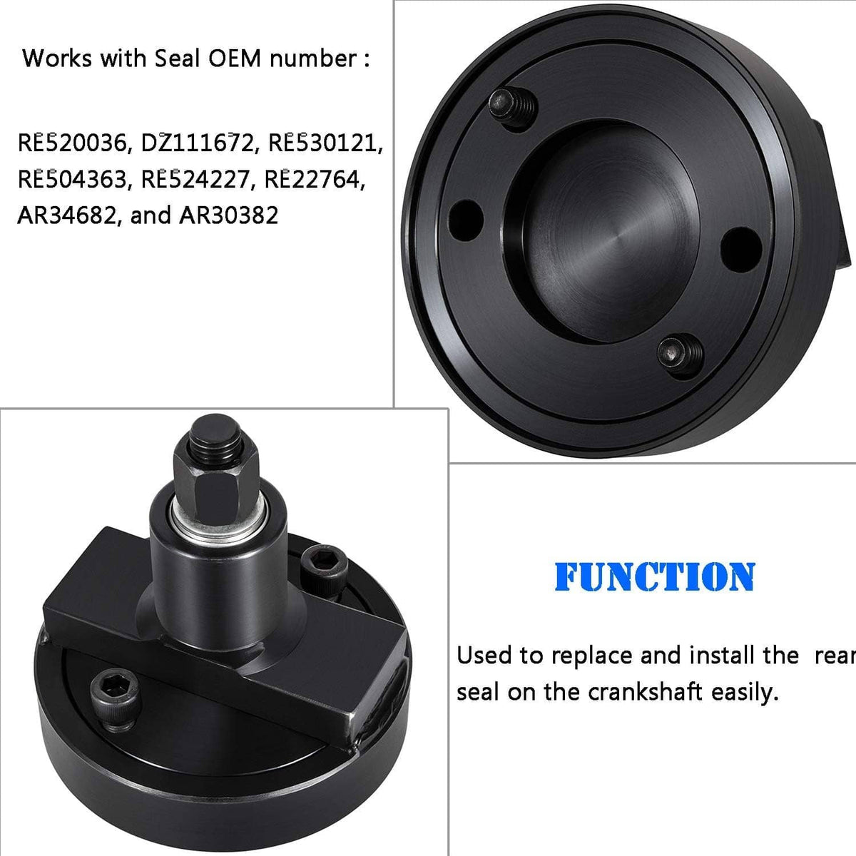 Solid Spare Engine Crankshaft Rear Seal Installer For John Deere JDG478 JDG477 JDG476 ST-198