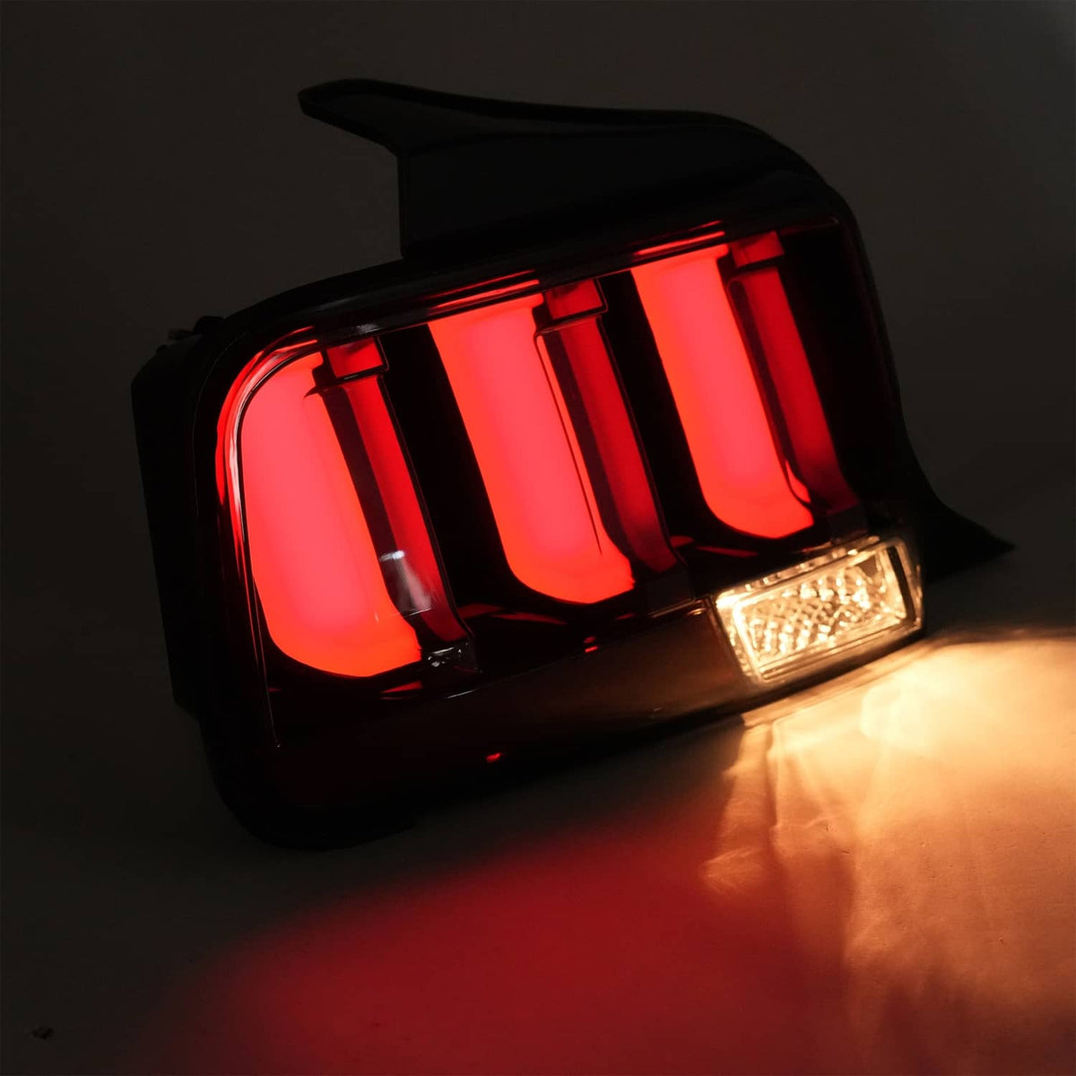 Solid Spare Pair LED Tube Signal Brake Lamps Smoked Tail Lights For 2005-2009 Ford Mustang