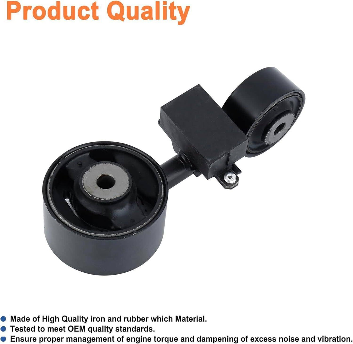Solidspare Front Engine Torque Strut Mount For 2007-2011 Camry 2.4L A4274 1041903 Black New