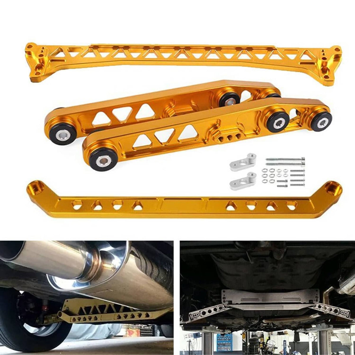 Solidspare Rear Lower Control Arm Subframe Brace Tie Bar for 1992-1995 Honda Civic EG 88-95