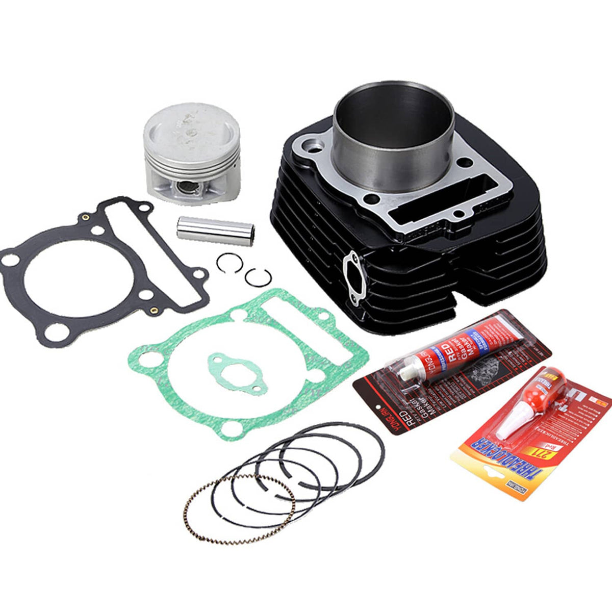 Solidspare Cylinder Piston Gasket Head Top End Kit for Yamaha Warrior 350 YFM350X 1987-2004