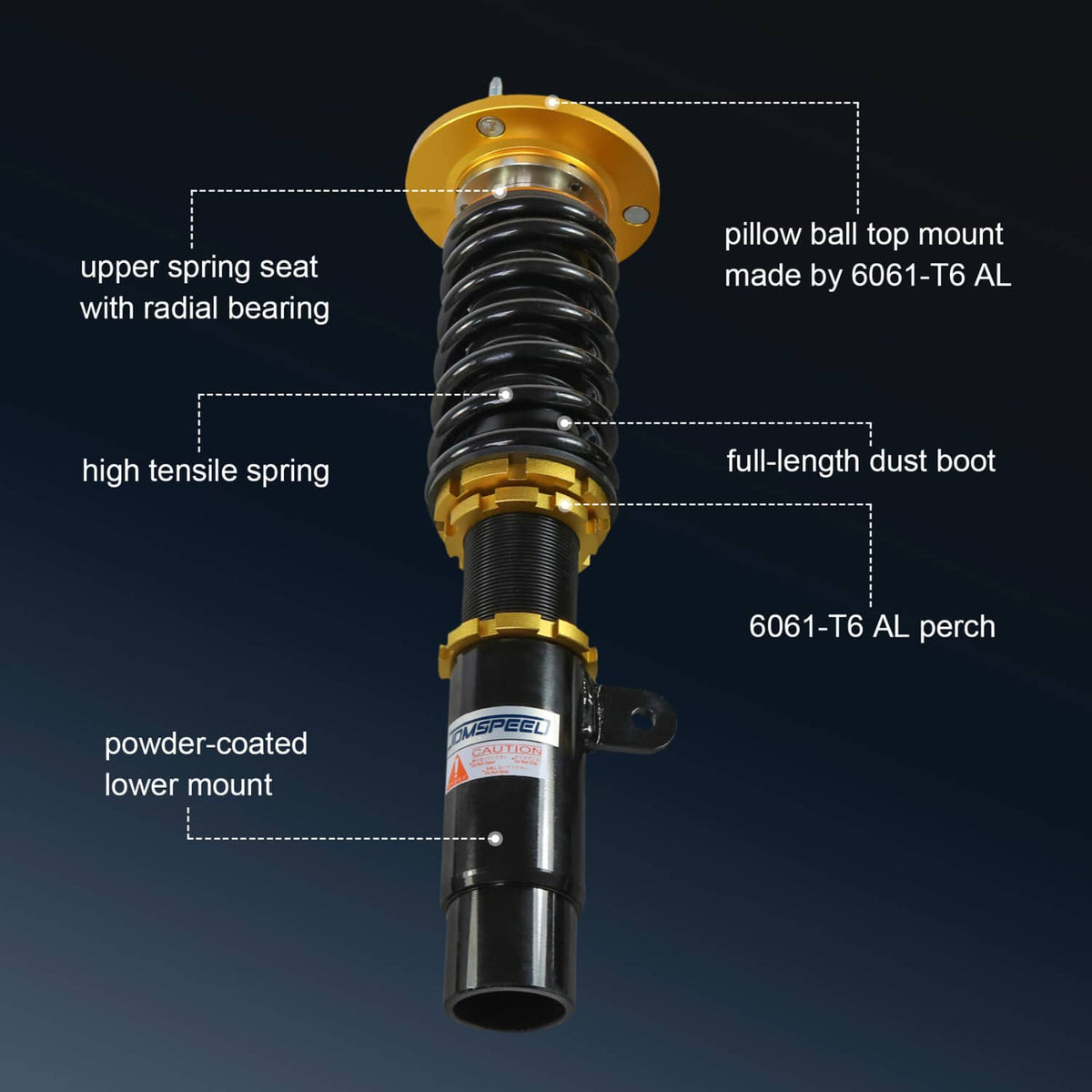 Solidspare Coilovers Suspension Kit For 2006-2013 BMW 3-Series E90 E91 E92 Adj Height