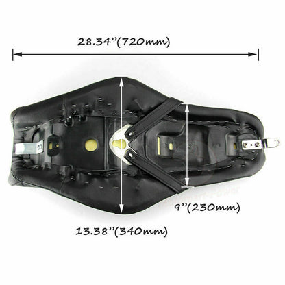 Solidspare Two-up Rider Driver Passenger Seat For Harley Sportster 883 XL883C XL1200 Custom