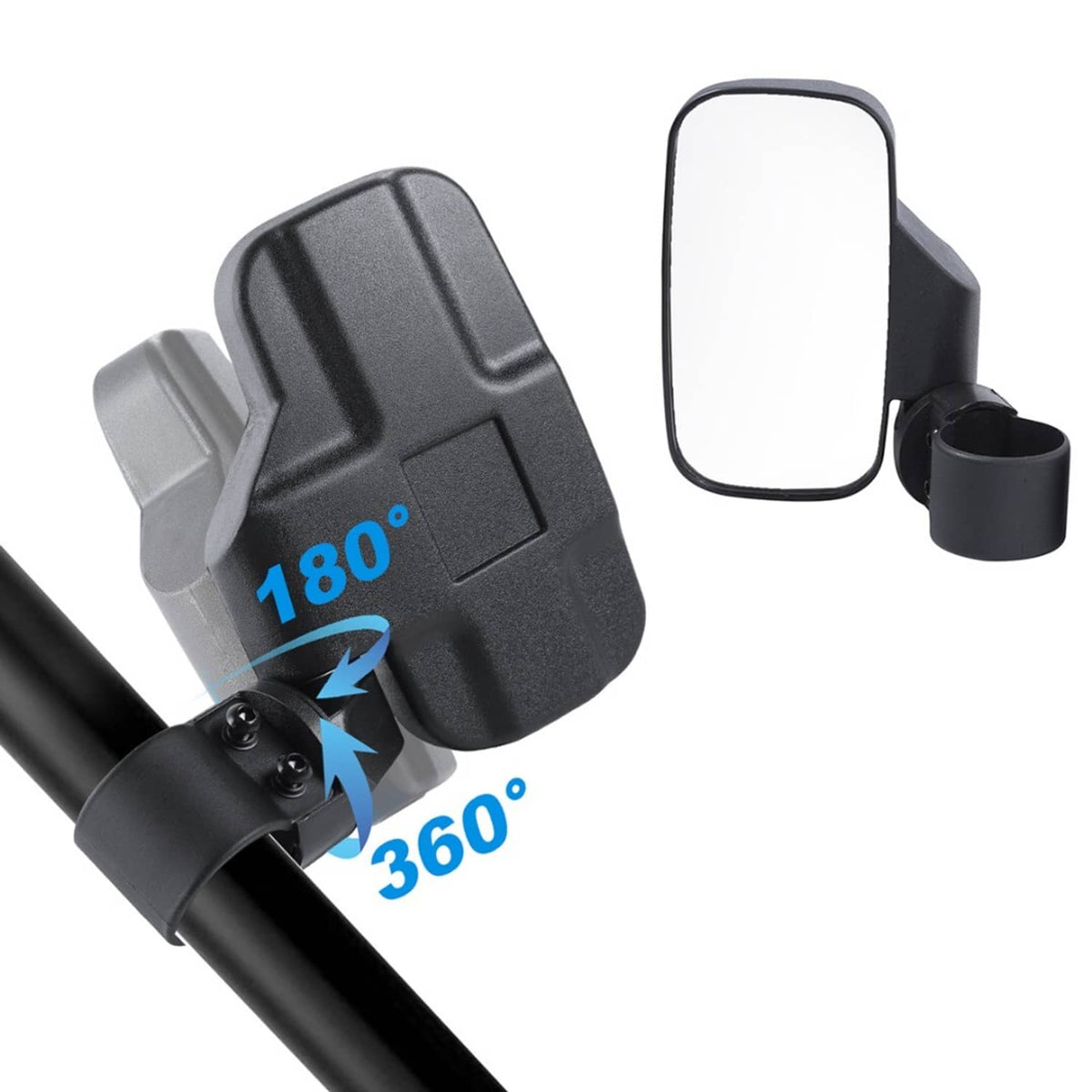 Solidspare 1 Pair UTV Rearview Side Mirrors 1.75" 2" For Polaris RZR Ranger Yamaha YXZ1000R