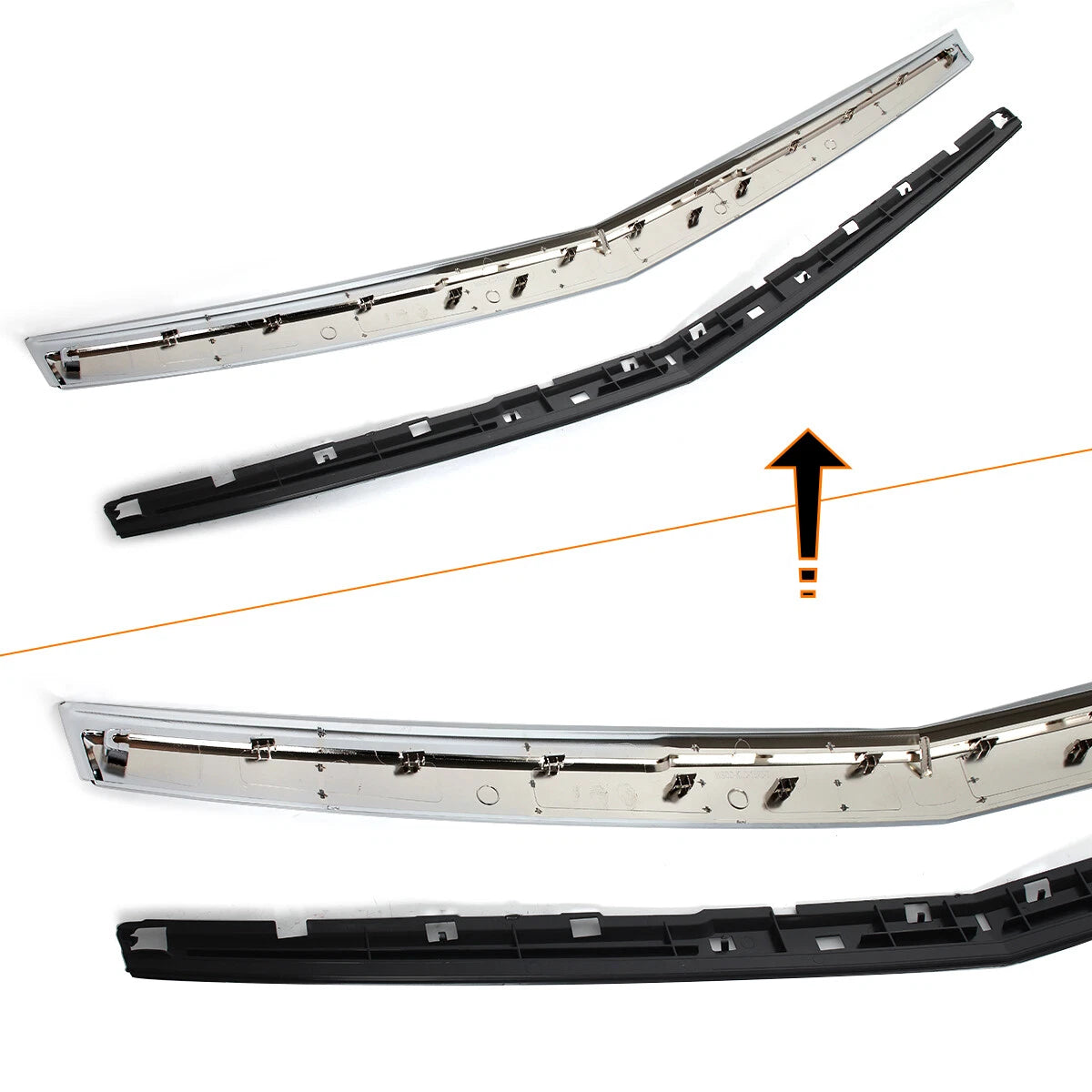 For Cadillac Escalade 2015-2020 Hood Molding Trim+Front Grille w/Sensor Hole