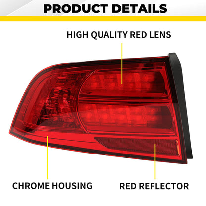 Solid Spare Driver Left Side Tail Light Assembly Rear Brake Lamp For Acura TL 2004-2008
