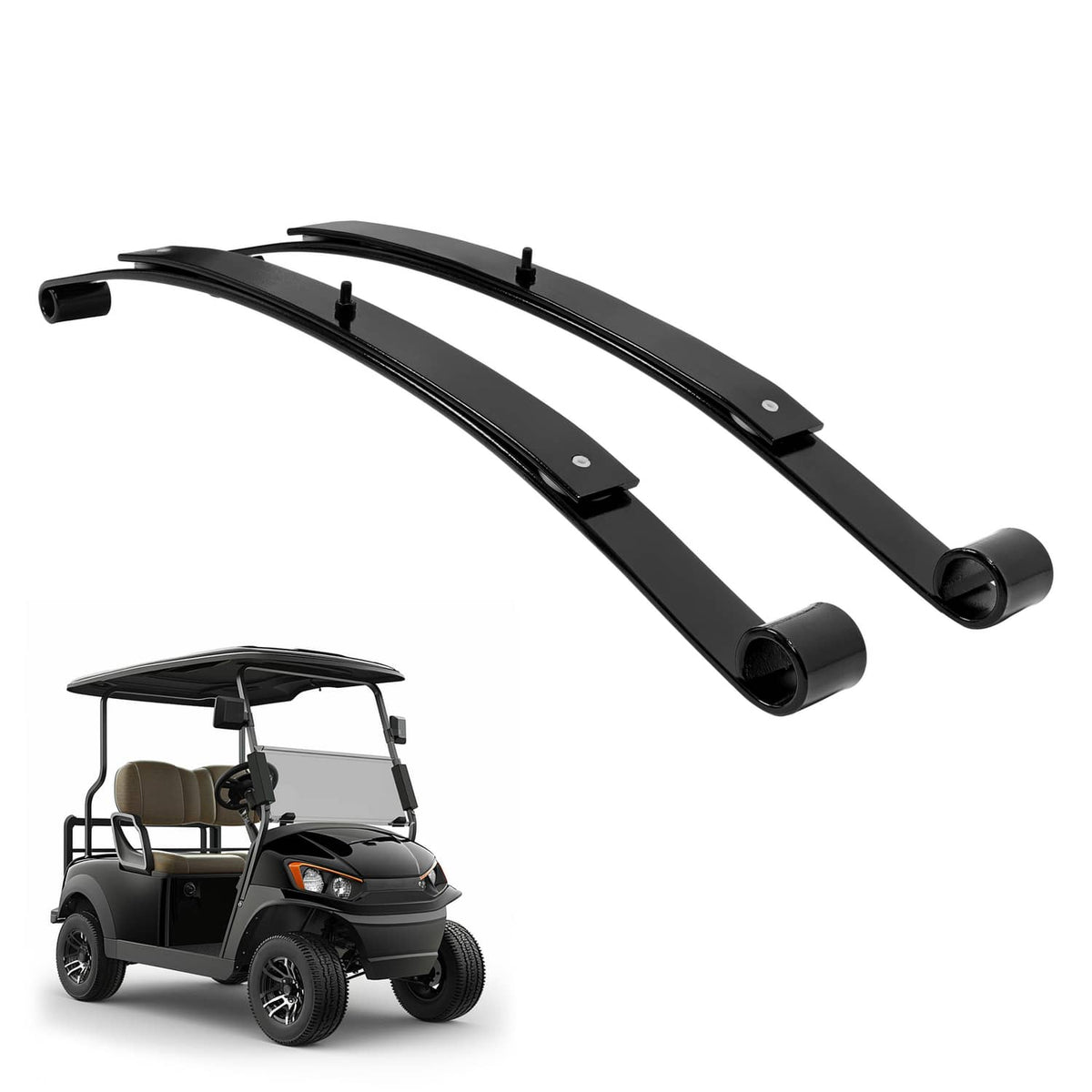 Solidspare Heavy Duty Golf Cart Rear Leaf Spring Kit (2 Leaf ) For EZGO RXV 2008+, Set of 2