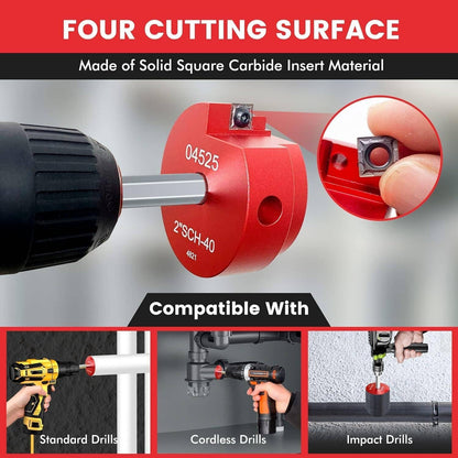 Solidspare New For Reed Tool Clean Ream Extreme Plastic Pipe Fitting Reamer Kit w/box PPRK6
