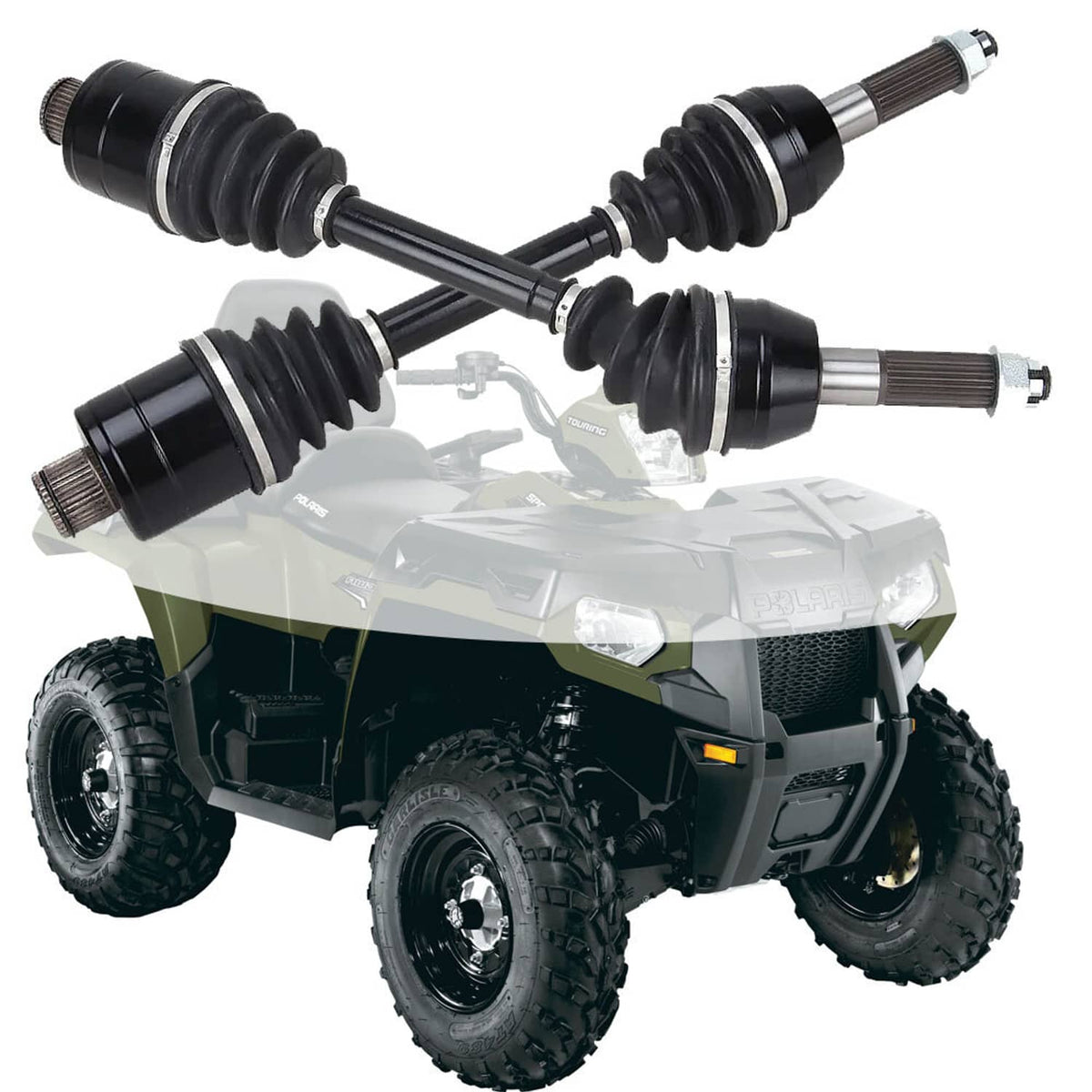 Solidspare 2Pcs Rear Right & Left CV Joint Axles for Polaris Sportsman 400 4X4 HO 2011-2014