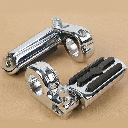 Solidspare 1-1/4" Highway Engine Crash Bar Footpegs Foot Pegs For Harley XL Road King Glide
