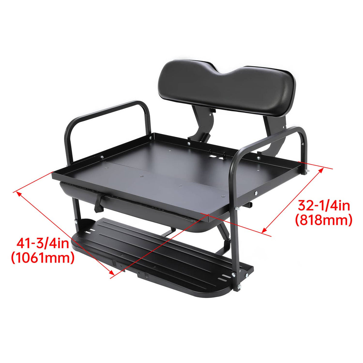 Solidspare For Yamaha G14-G22 Golf Cart Rear Seat Kit For G16 G19 G20 G21 Black Cushion