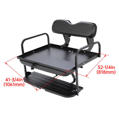 Solidspare For Yamaha G14-G22 Golf Cart Rear Seat Kit For G16 G19 G20 G21 Black Cushion