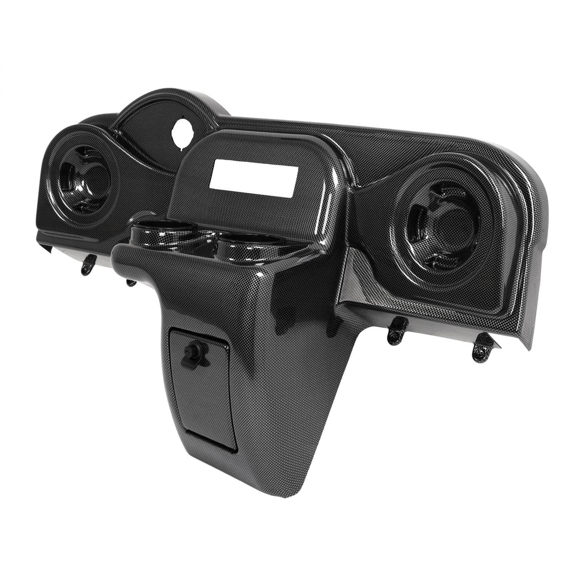 Solidspare Golf Cart Carbon Fiber Style Radio & Speaker Dash Cover For EZGO RXV 2008-up