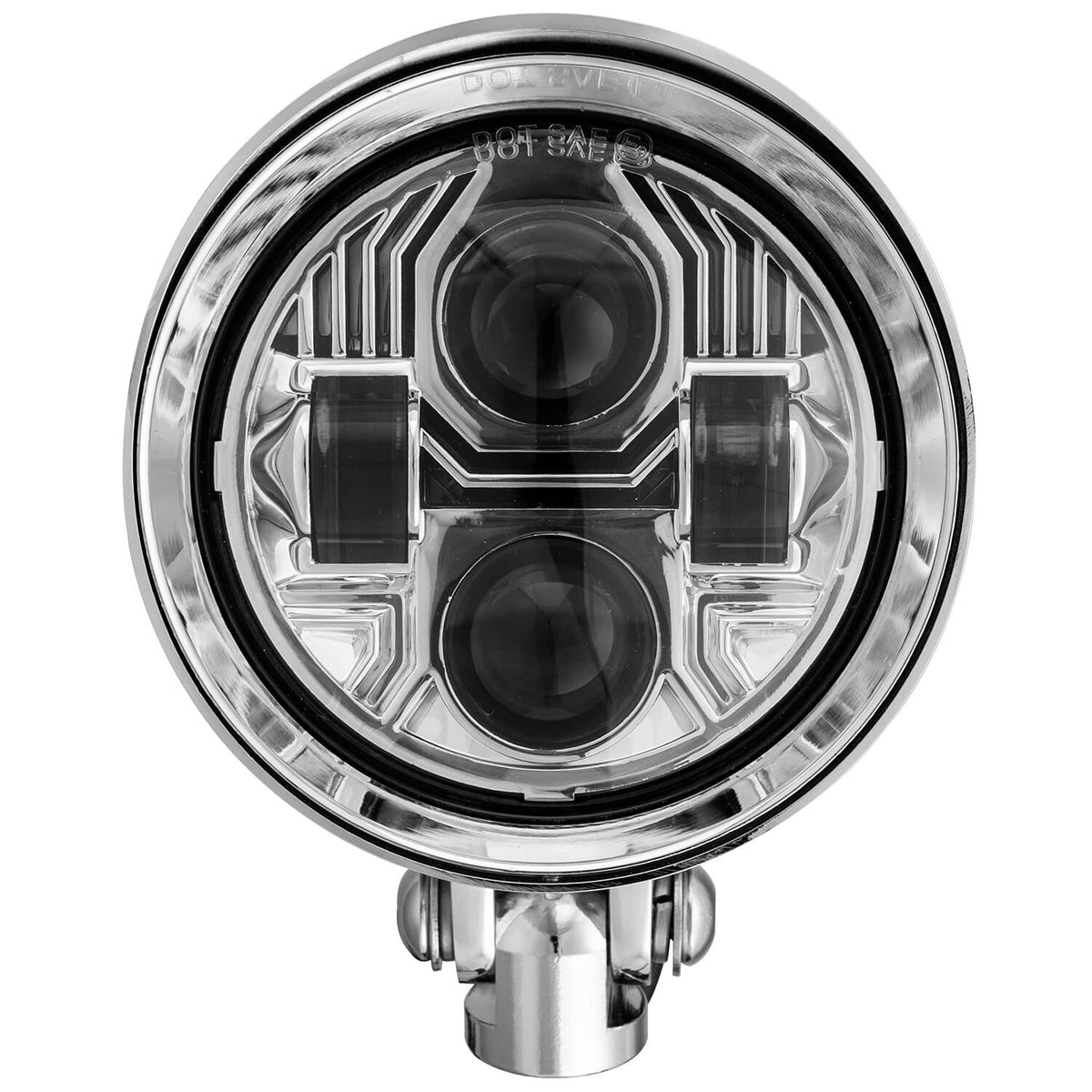 Solidspare Chrome LED Bullet Headlight For Harley Bobber Chopper Dyna Softail Sportster XL