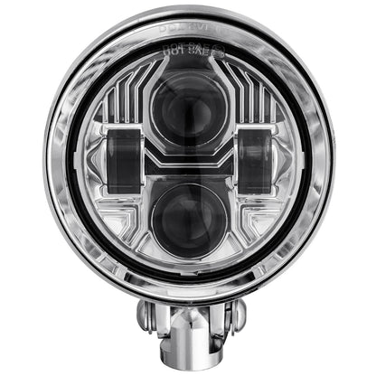 Solidspare Chrome LED Bullet Headlight For Harley Bobber Chopper Dyna Softail Sportster XL