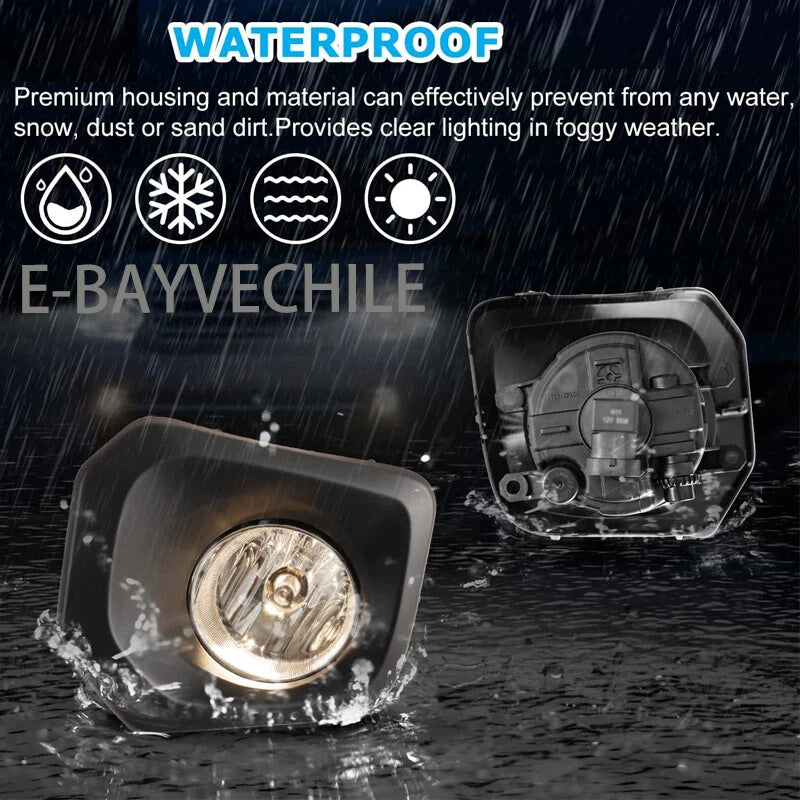 For 2016-2023 Toyota Tacoma SR SR5  TRD Fog Lights Bumper Lamps Clear Lens Pair