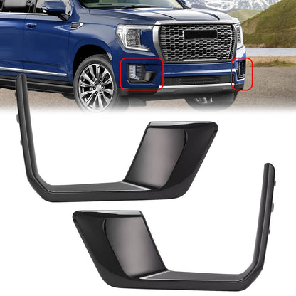 Solid Spare Fog Light Molding Trim Bezel For GMC Yukon/XL 2021-2024 Driver Passenger Side