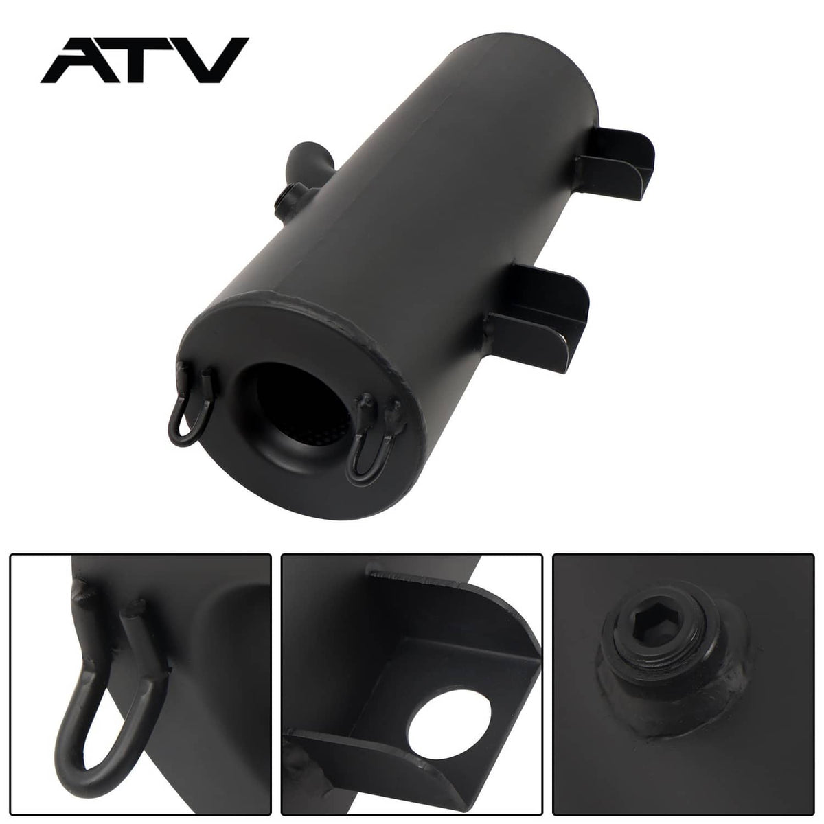 Solidspare Exhaust Muffler Silencer W/Gaskets For Polaris Scrambler 500 2000-2012