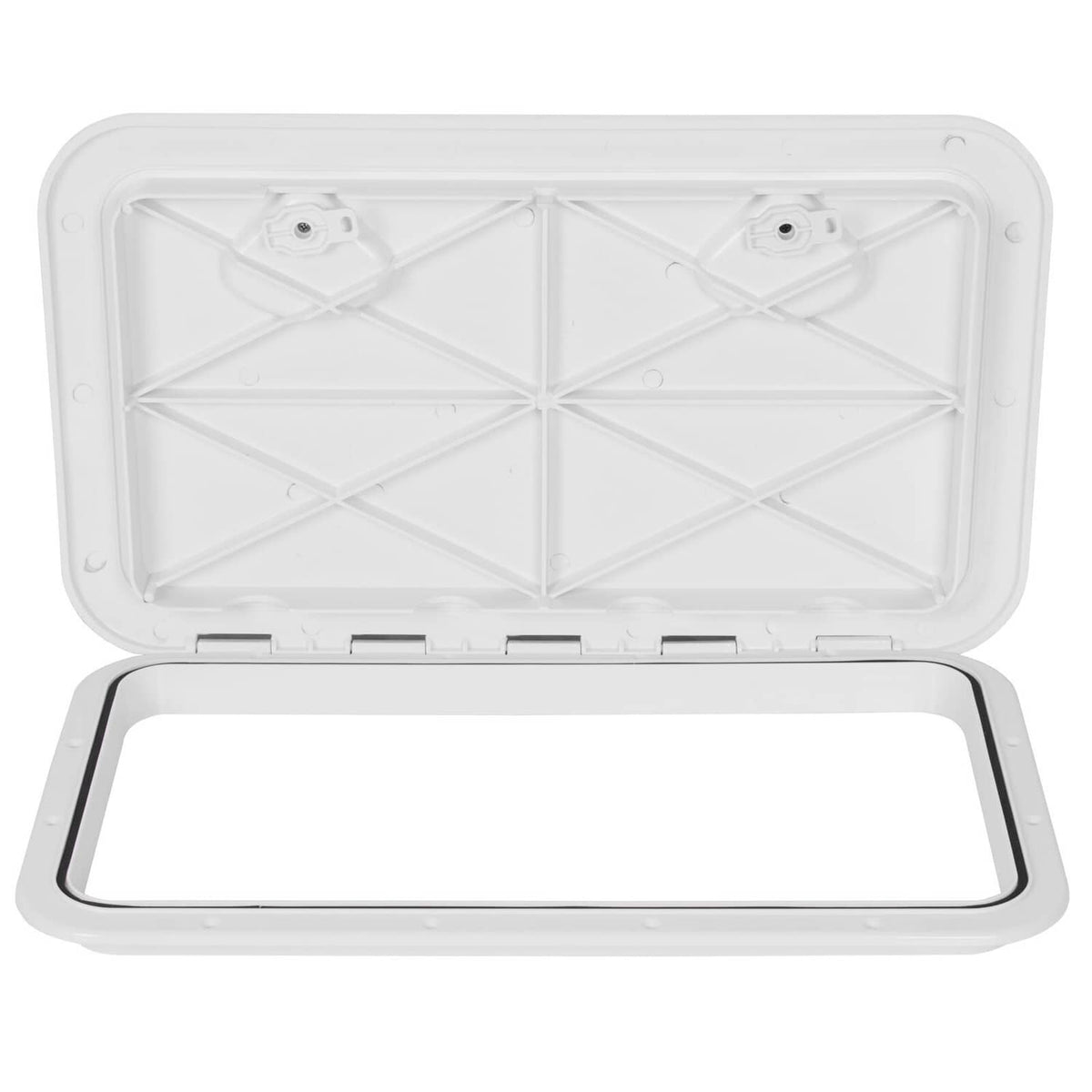 Solidspare 24"x14" Marine Boat Deck Hatch White Boat Access Hatch & Lid Easy installation