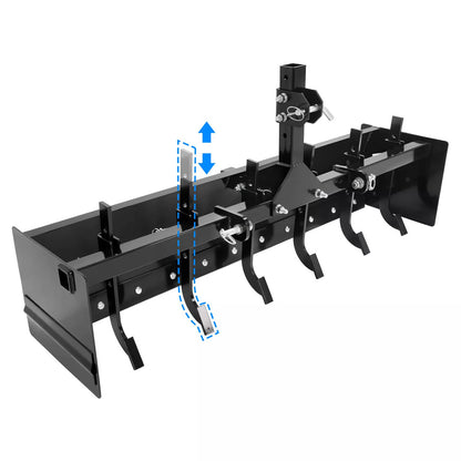 Solidspare 55" Tow Behind Box Scraper Blade Three-Point Quick Hitch For Cat 0 Cat 1 Tractor