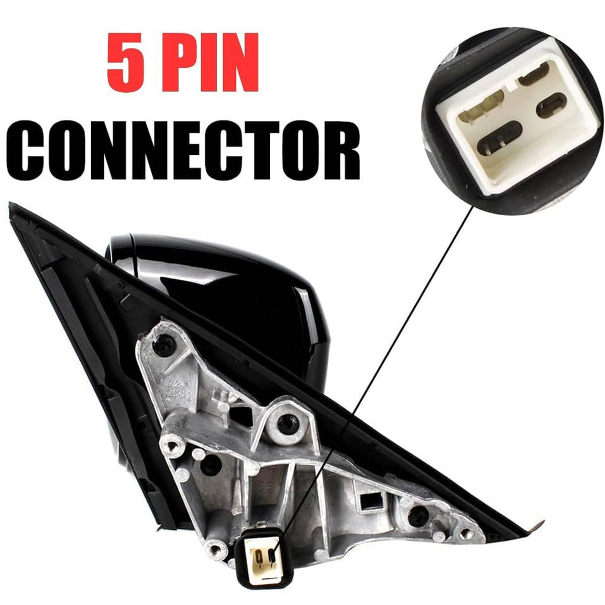 Solidspare New Driver Side Mirror With Blind Spot Black For 2019-2023 BMW 320i 330i 330e