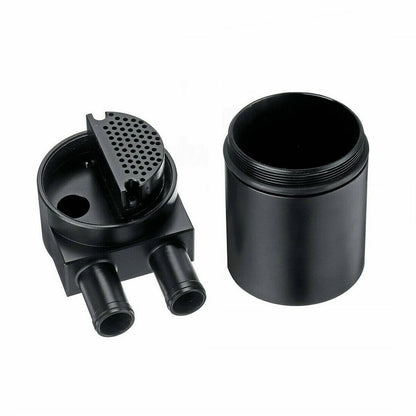 Solidspare Billet Aluminum Black Oil Catch Can Tank Bottle Baffled For BMW N54 335i 535i