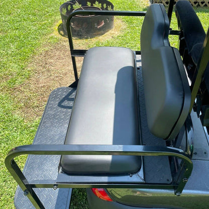 Solidspare Golf Cart Flip Rear Back Seat Kit Black For Club Car Precedent Tempo Onward 04+