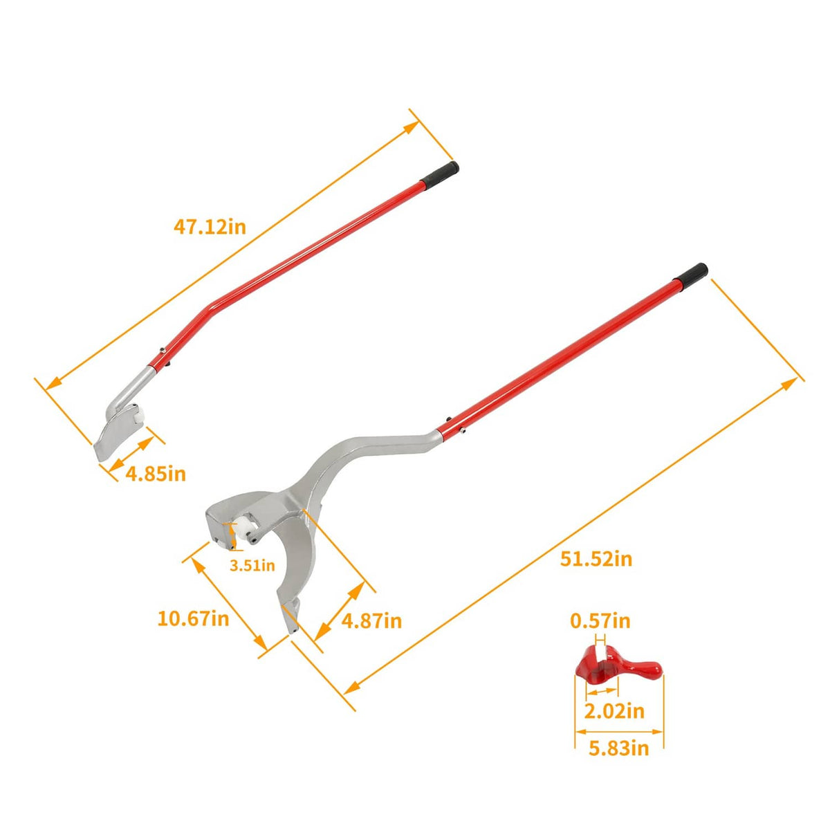 Solid Spare 17.5" to 24.5" Truck Tire Changer Mount Demount Tool Radial Bias Tubeless Tire