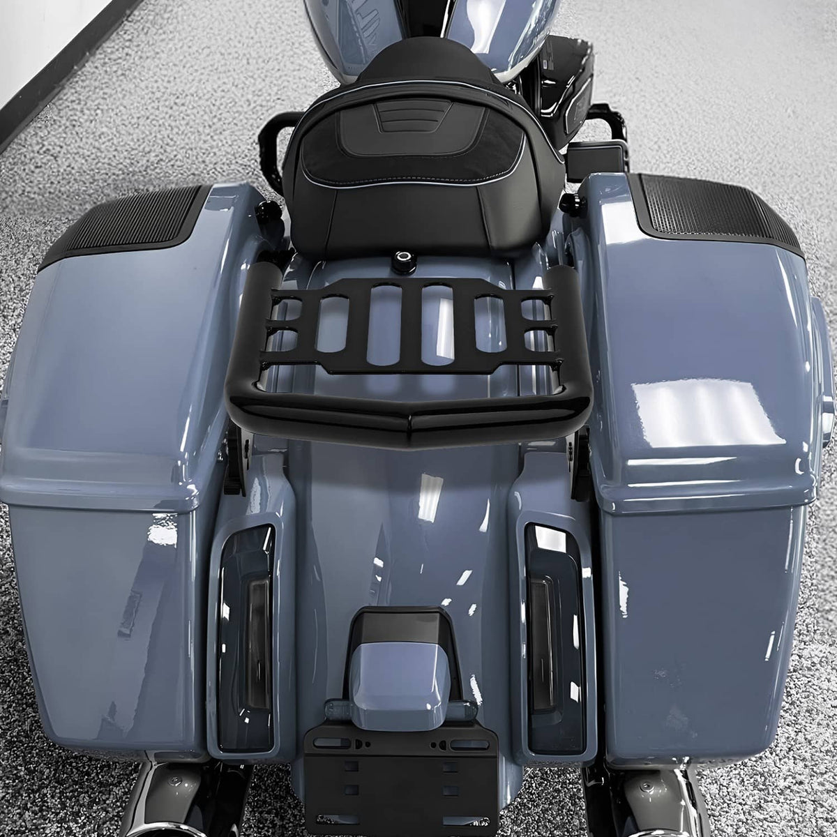 Solidspare Black Detachable Luggage Rack for Harley Touring 2009-2025 Street Road Glide US